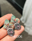 friends of winter earrings (pine tree & plum blossom) earrings
