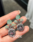 friends of winter earrings (pine tree & plum blossom) earrings